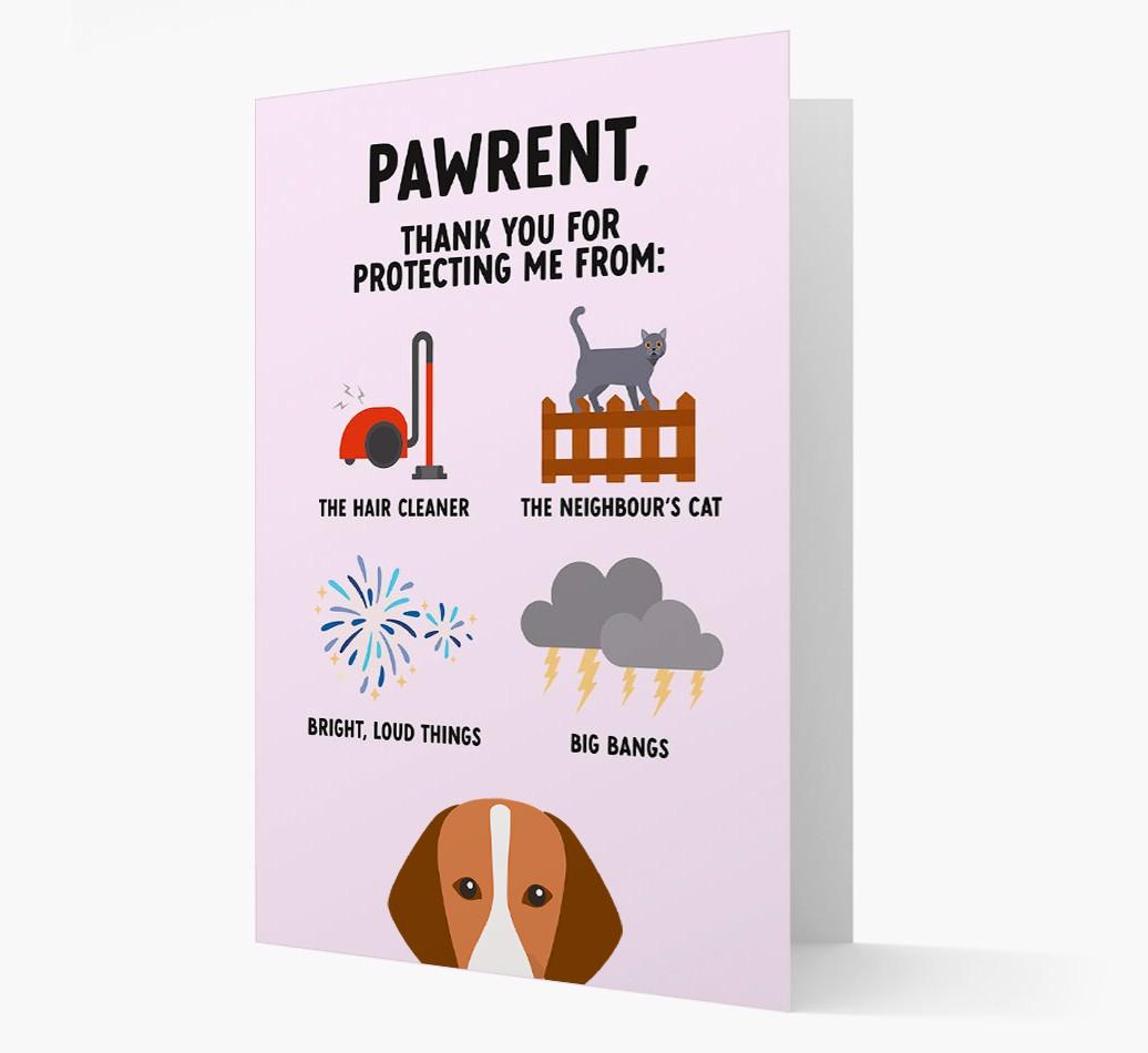 Thank You For Protecting Me: Personalized {breedFullName} Card