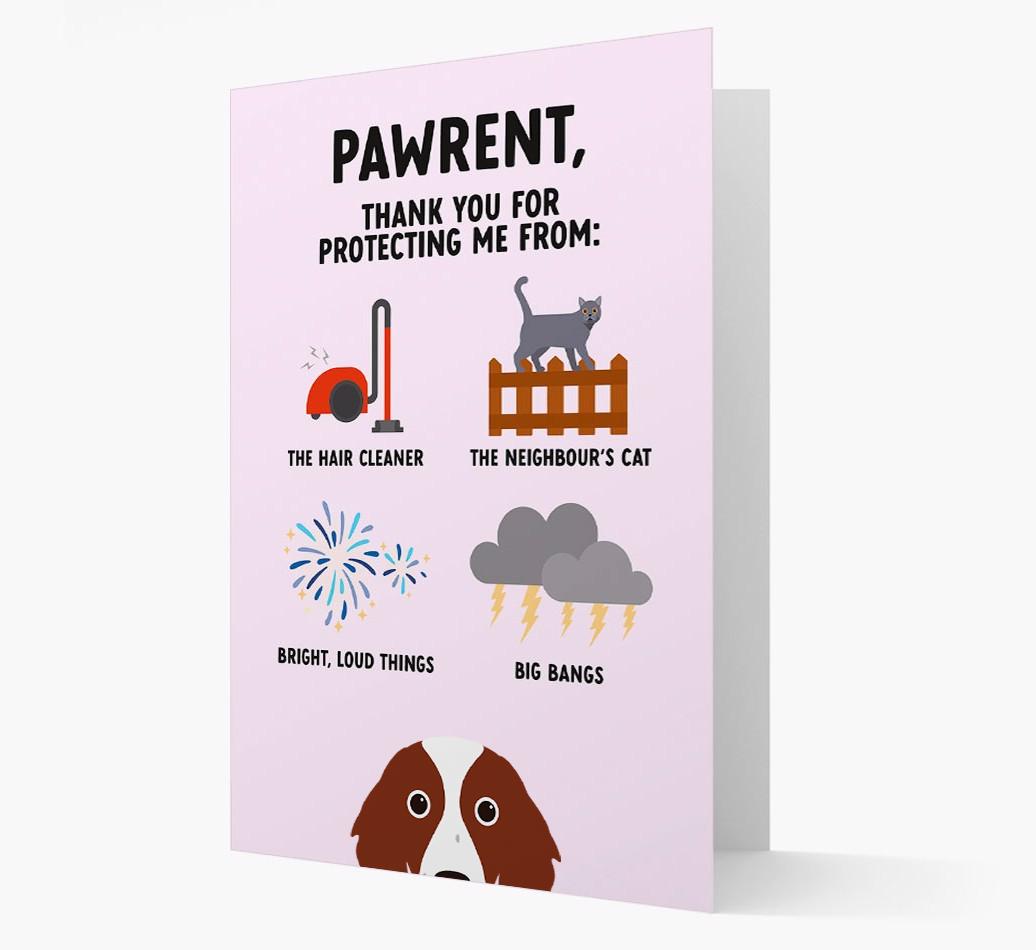 Thank You For Protecting Me: Personalized {breedFullName} Card