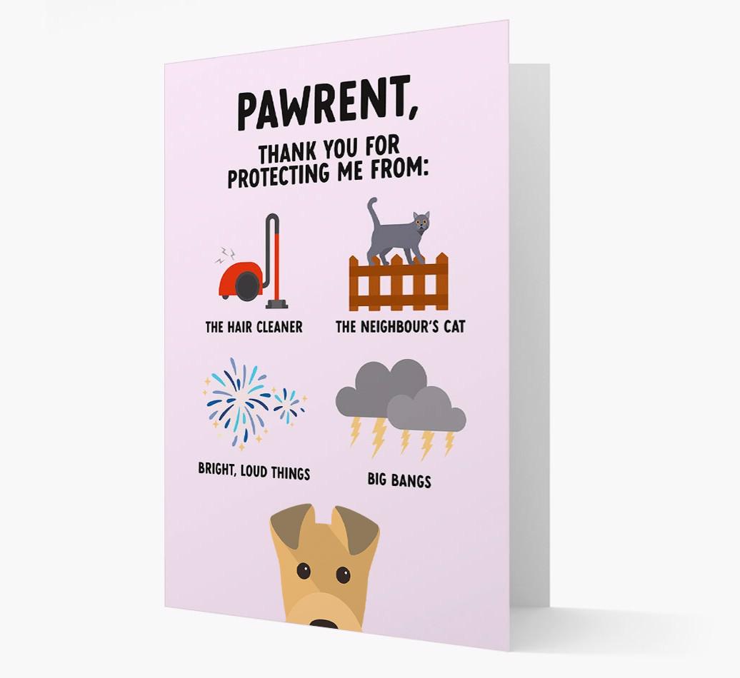 Thank You For Protecting Me: Personalized {breedFullName} Card