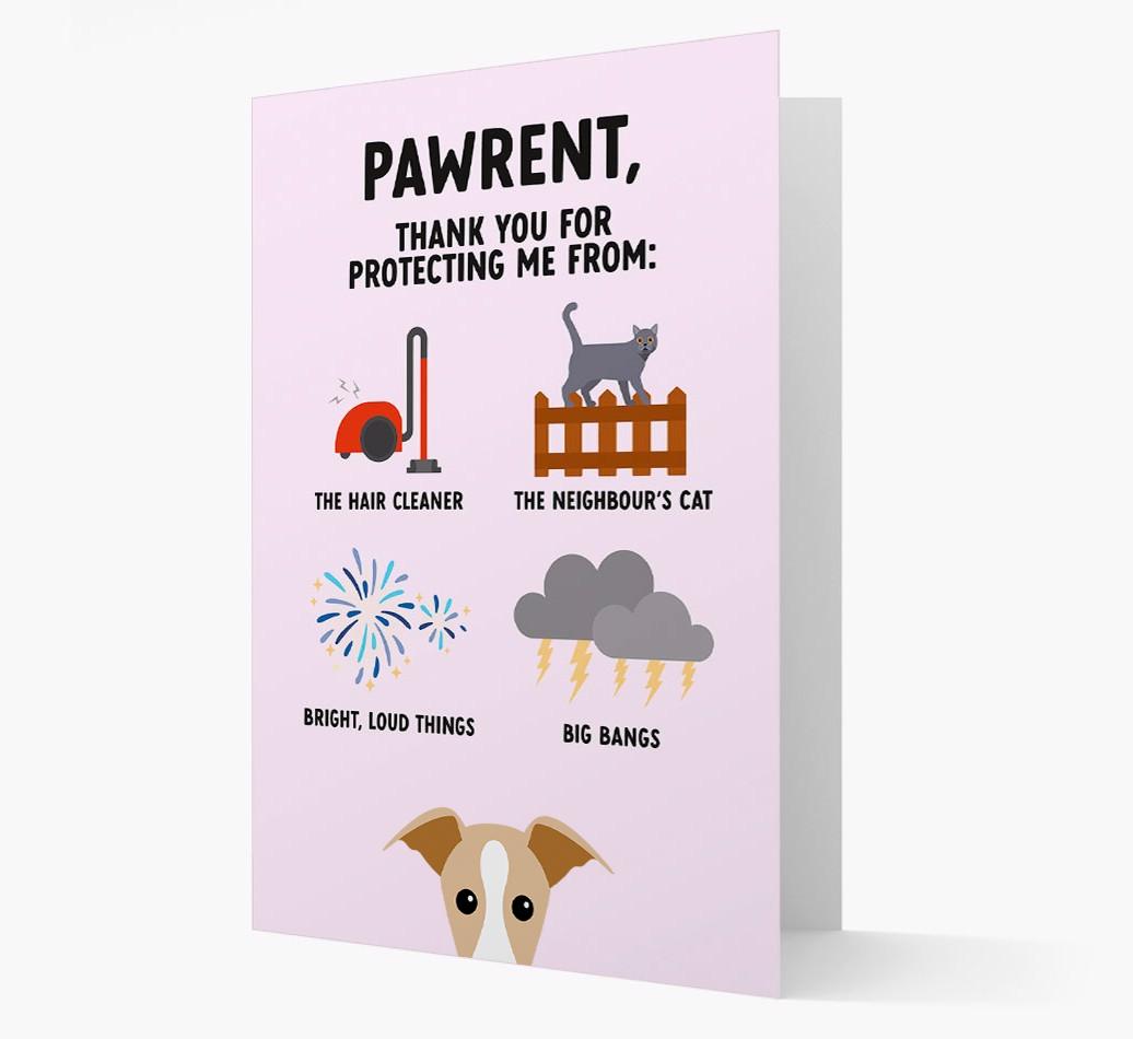 Thank You For Protecting Me: Personalized {breedFullName} Card