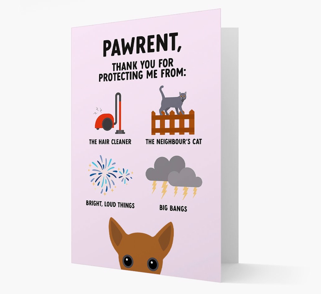 Thank You For Protecting Me: Personalized {breedFullName} Card