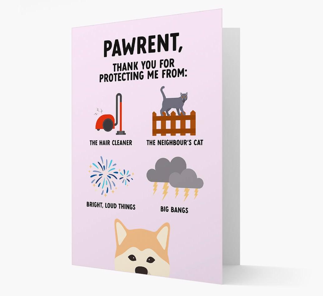 Thank You For Protecting Me: Personalized {breedFullName} Card