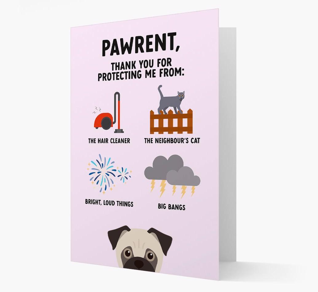 Thank You For Protecting Me: Personalized {breedFullName} Card
