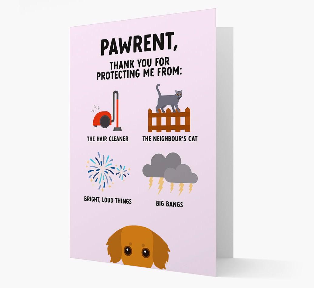 Thank You For Protecting Me: Personalized {breedFullName} Card