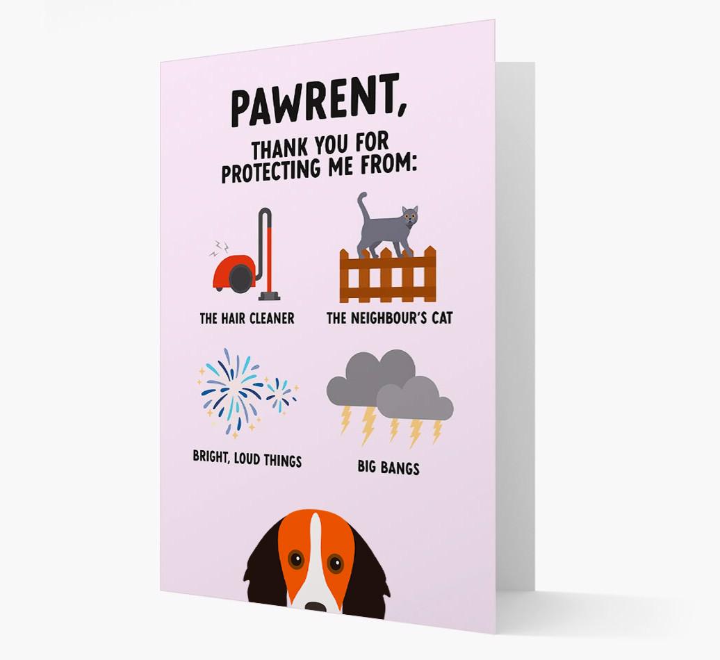 Thank You For Protecting Me: Personalized {breedFullName} Card