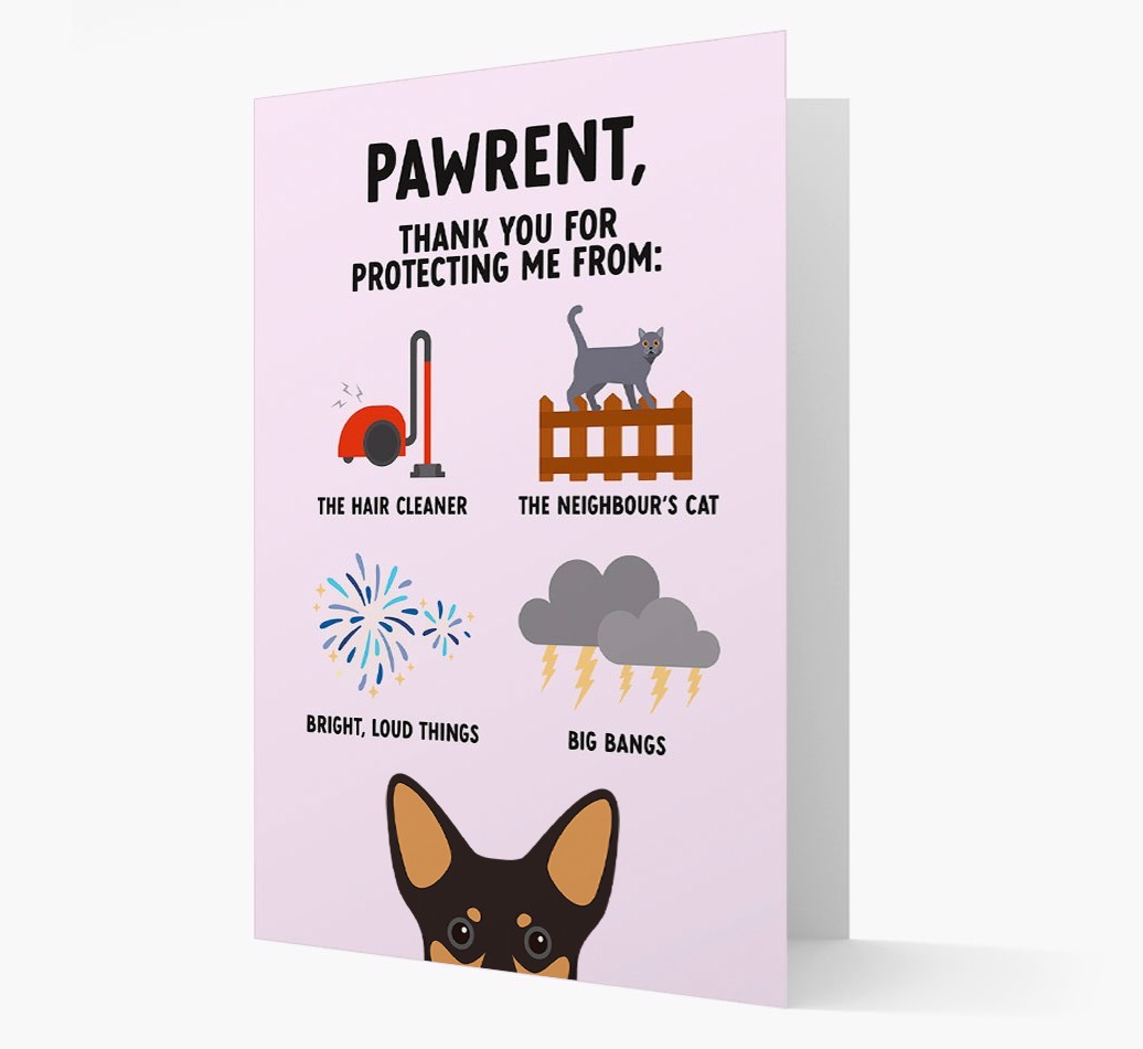 Thank You For Protecting Me: Personalized {breedFullName} Card