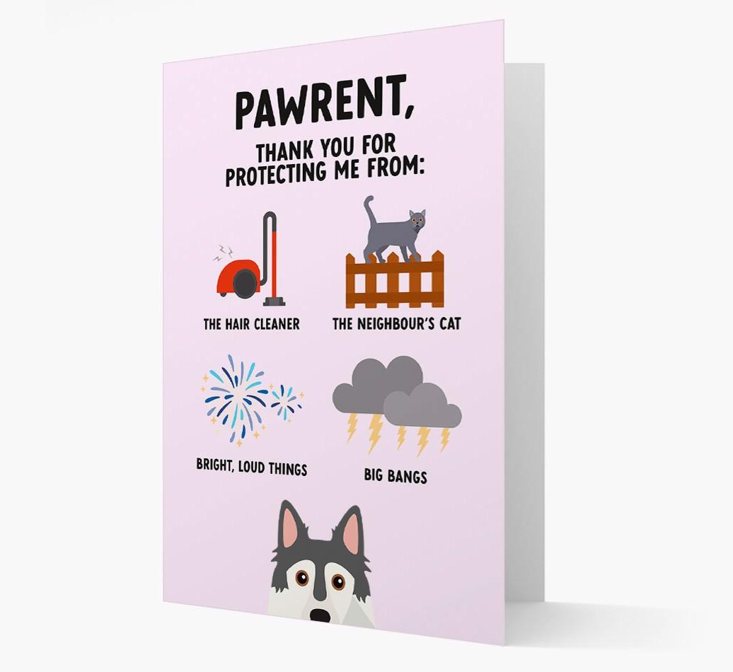 Thank You For Protecting Me: Personalized {breedFullName} Card