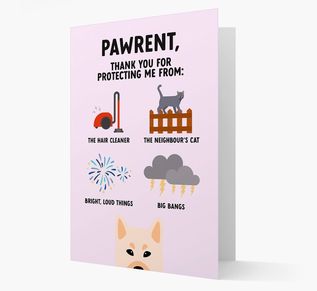Thank You For Protecting Me: Personalized {breedFullName} Card