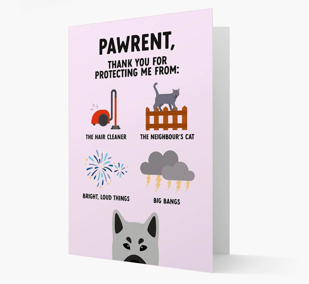 Thank You For Protecting Me: Personalized {breedFullName} Card