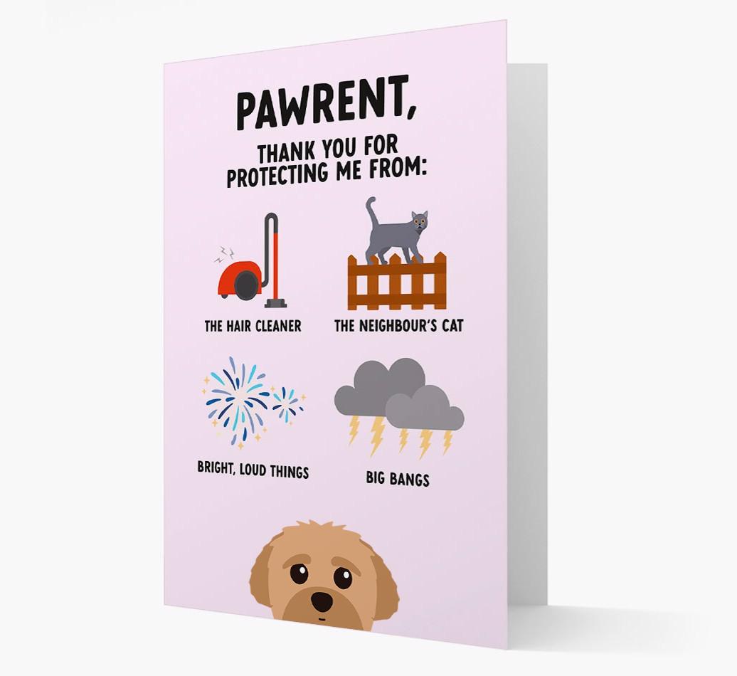 Thank You For Protecting Me: Personalized {breedFullName} Card