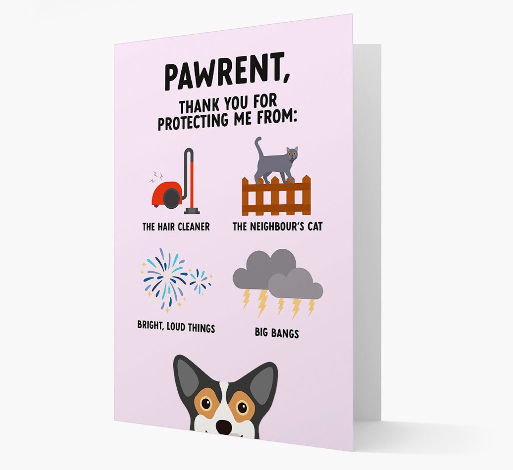Thank You For Protecting Me: Personalized {breedFullName} Card