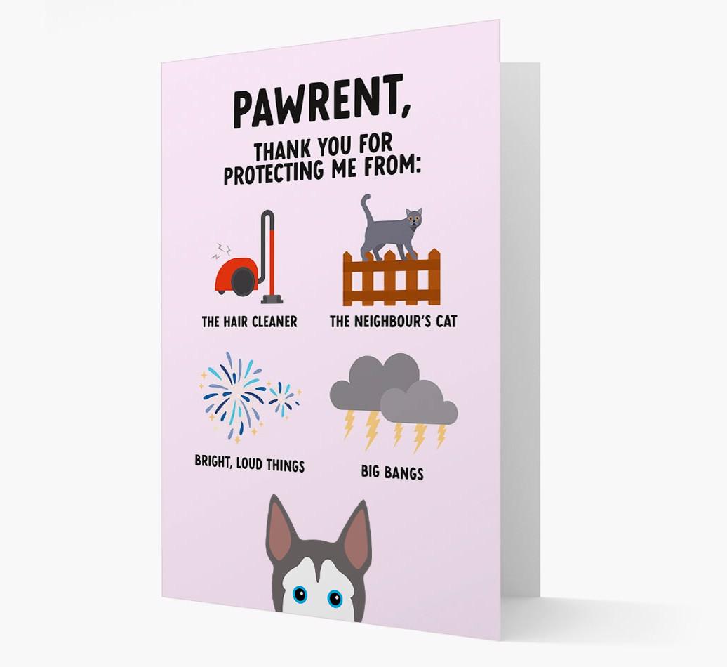 Thank You For Protecting Me: Personalized {breedFullName} Card