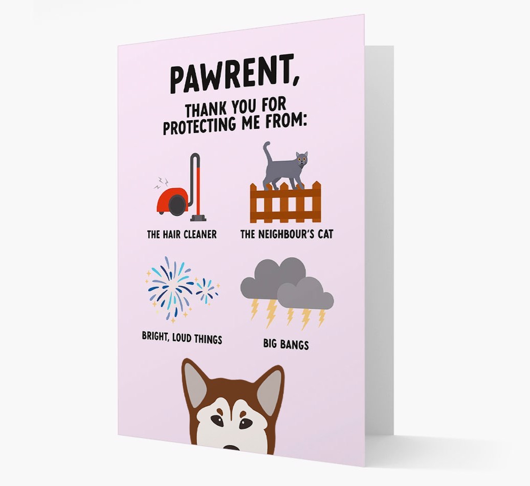 Thank You For Protecting Me: Personalized {breedFullName} Card