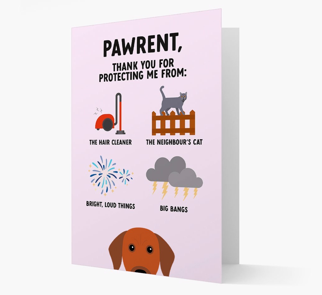 Thank You For Protecting Me: Personalized {breedFullName} Card