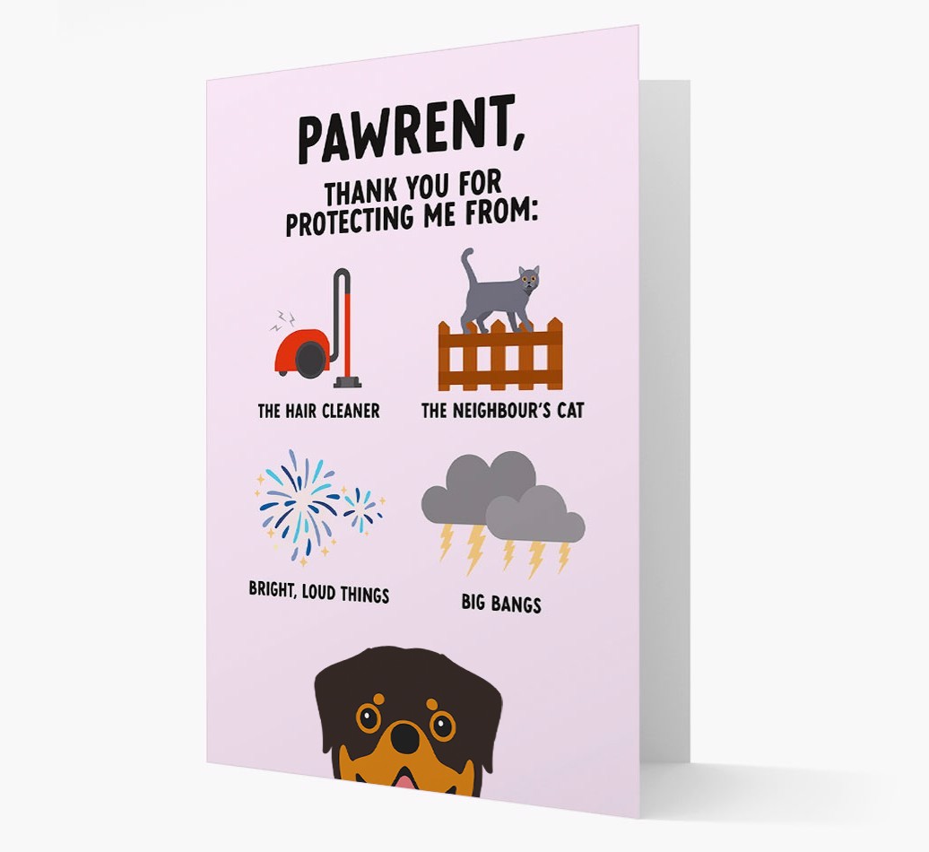 Thank You For Protecting Me: Personalized {breedFullName} Card