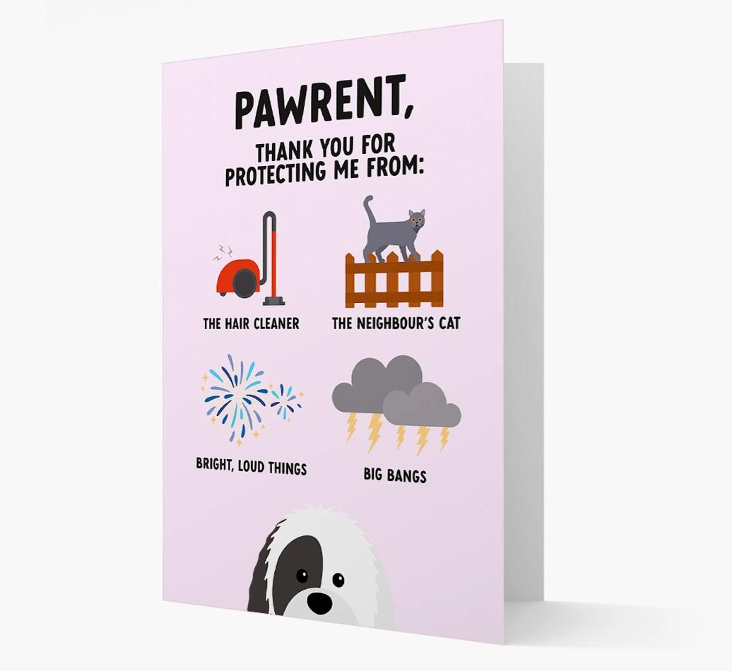 Thank You For Protecting Me: Personalized {breedFullName} Card