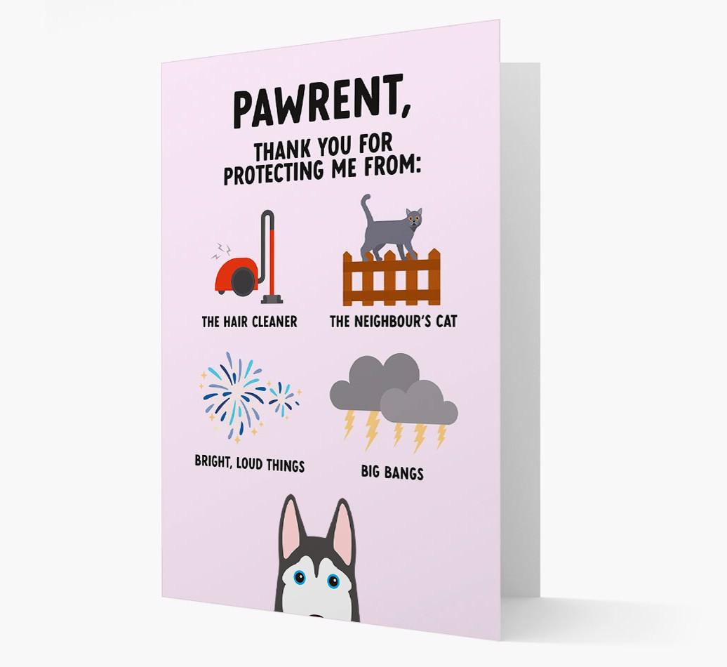 Thank You For Protecting Me: Personalized {breedFullName} Card