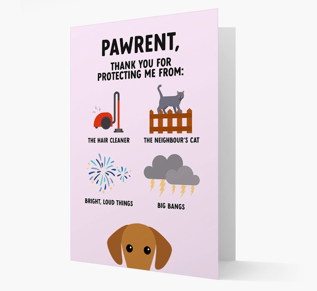 Thank You For Protecting Me: Personalized {breedFullName} Card