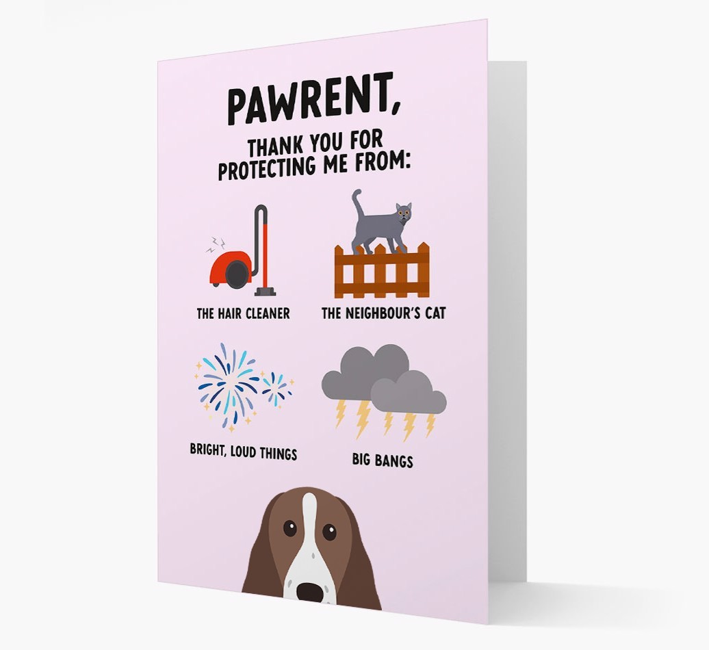 Thank You For Protecting Me: Personalized {breedFullName} Card