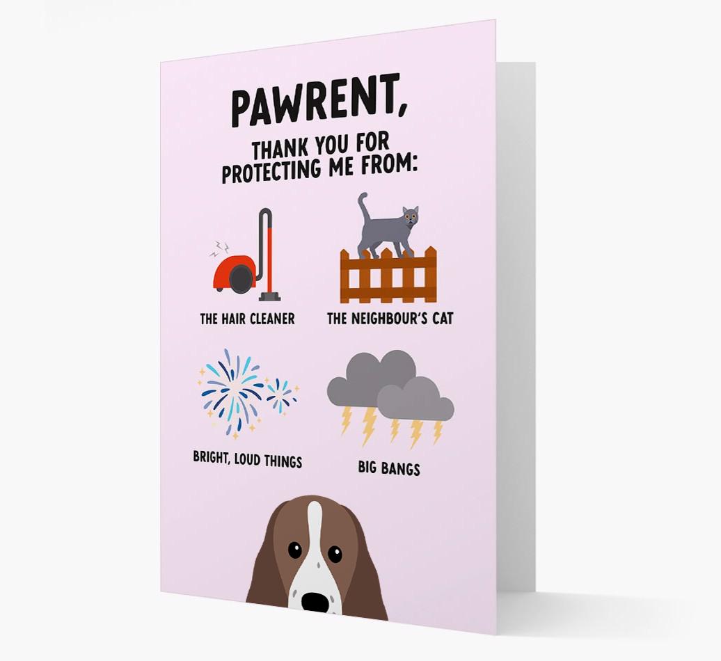 Thank You For Protecting Me: Personalized {breedFullName} Card