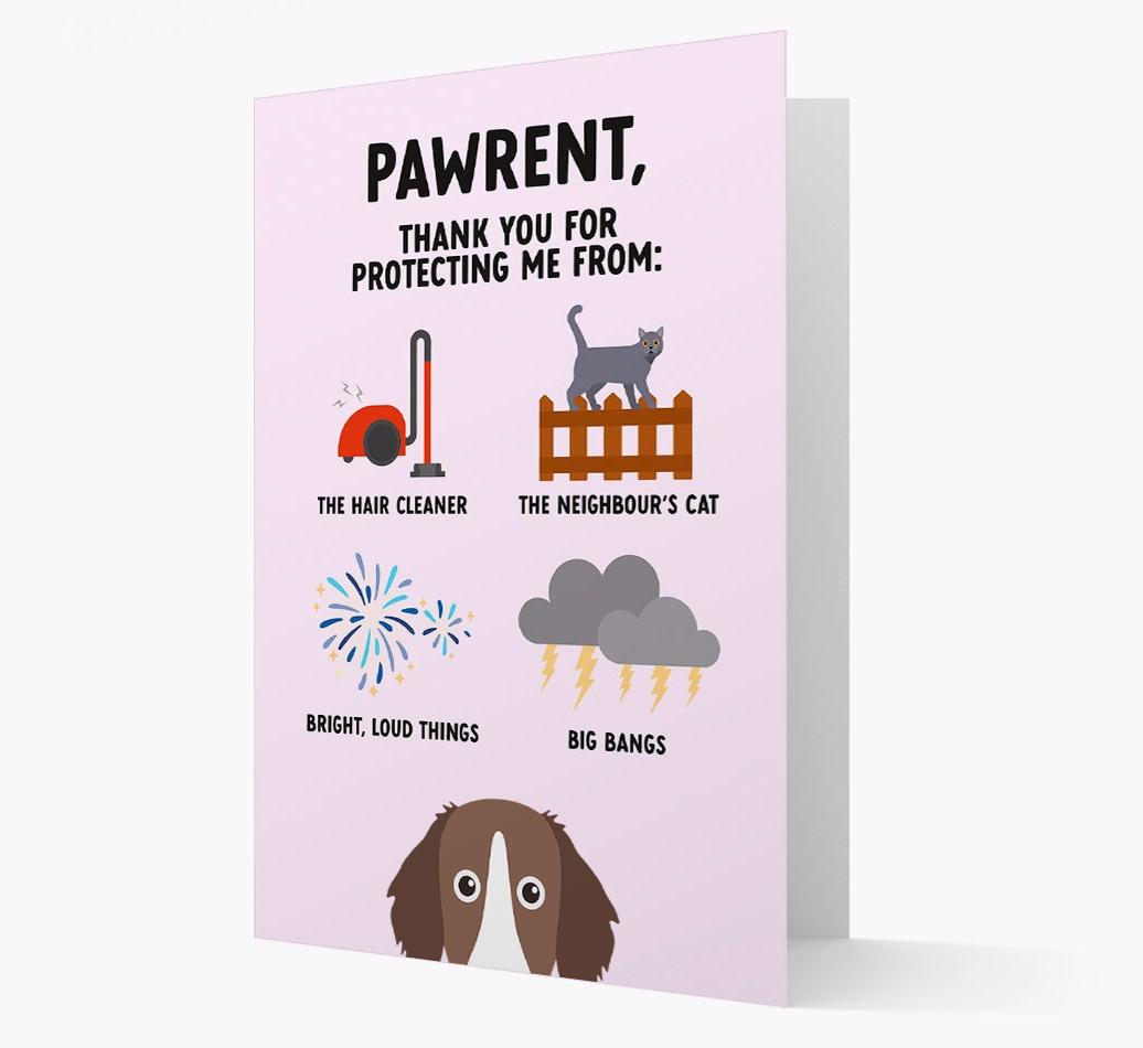 Thank You For Protecting Me: Personalized {breedFullName} Card