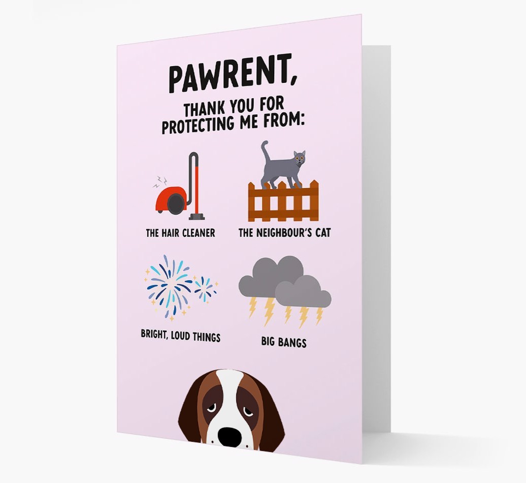 Thank You For Protecting Me: Personalized {breedFullName} Card