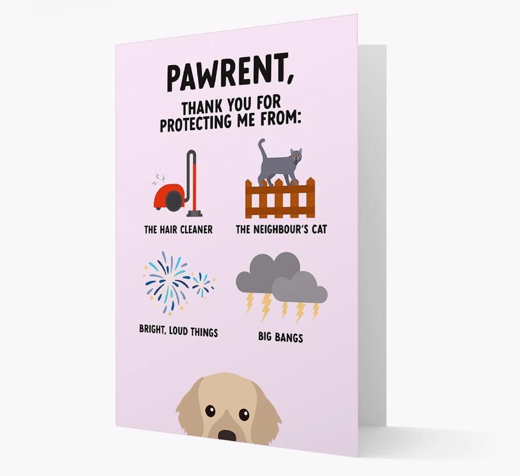 Thank You For Protecting Me: Personalized {breedFullName} Card