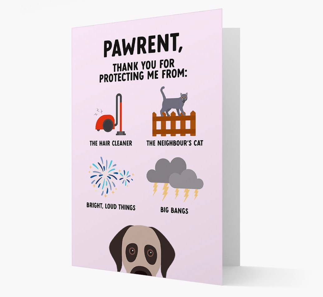 Thank You For Protecting Me: Personalized {breedFullName} Card