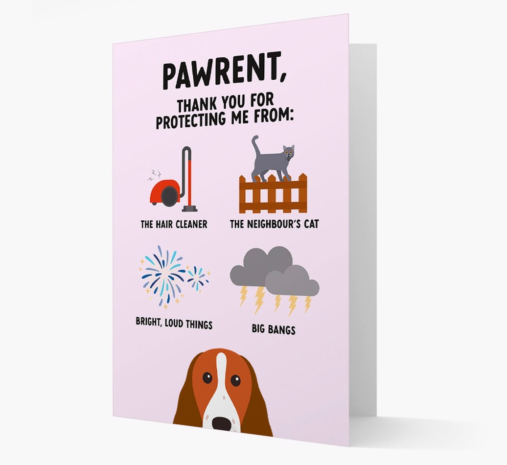 Thank You For Protecting Me: Personalized {breedFullName} Card