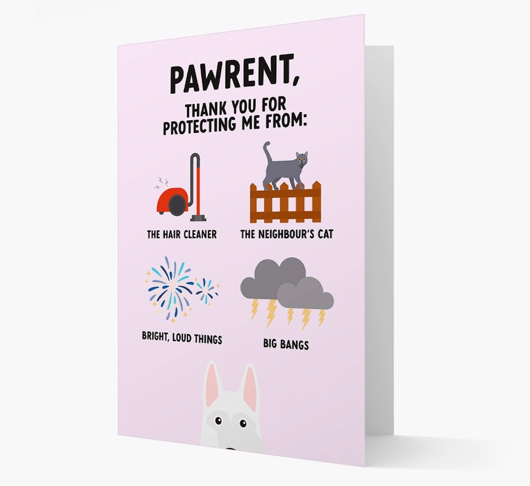 Thank You For Protecting Me: Personalized {breedFullName} Card