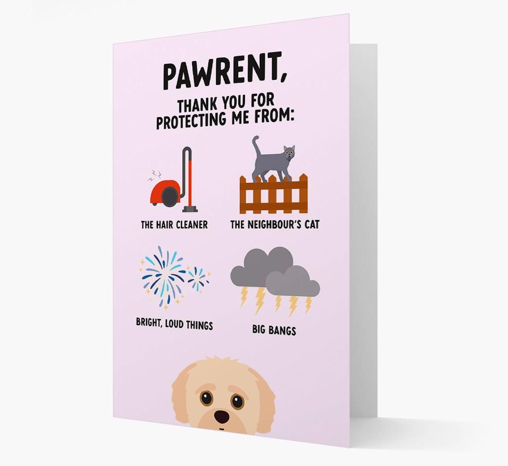 Thank You For Protecting Me: Personalized {breedFullName} Card