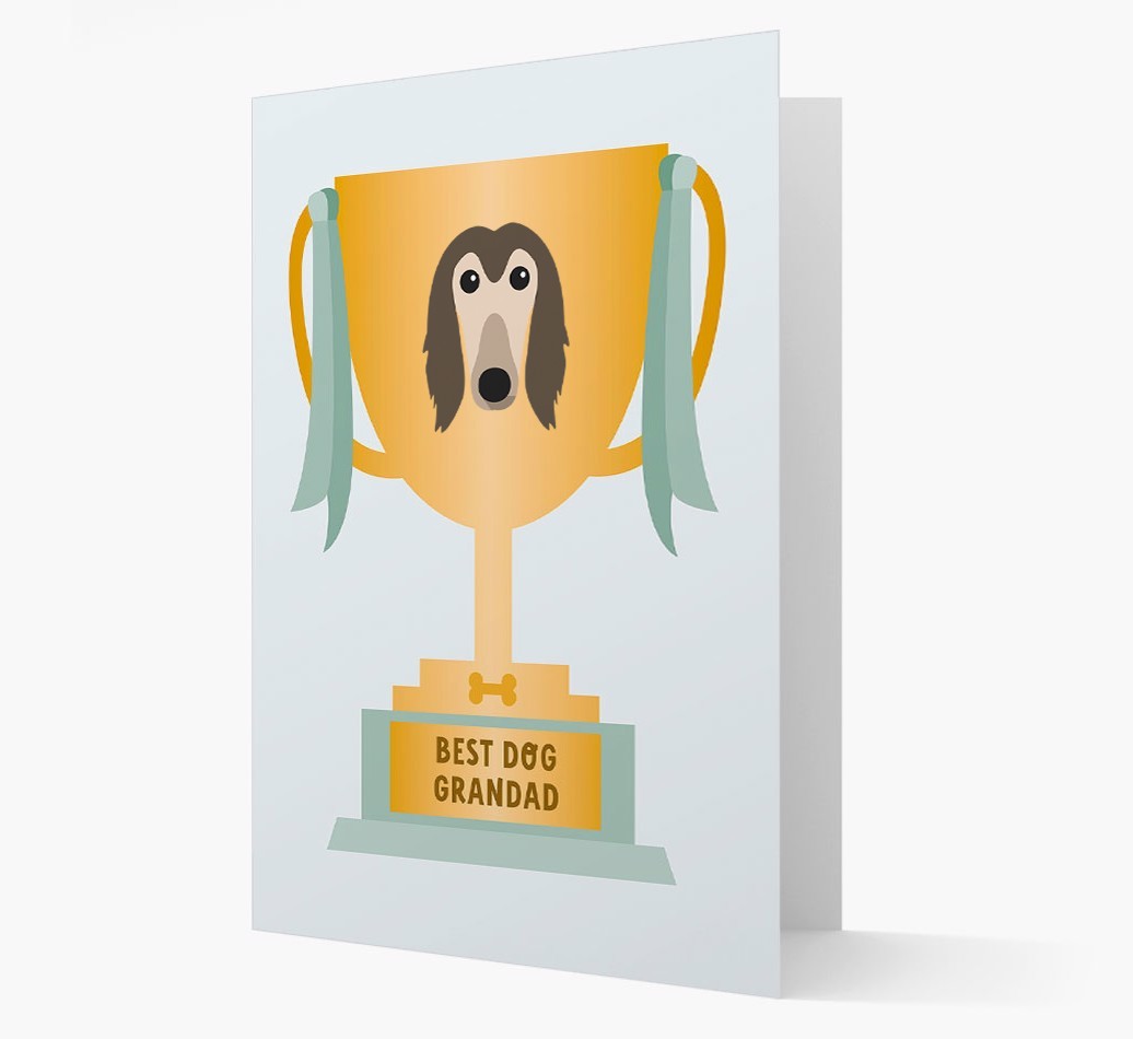 Best Grandad Trophy: Personalised {breedFullName} Card