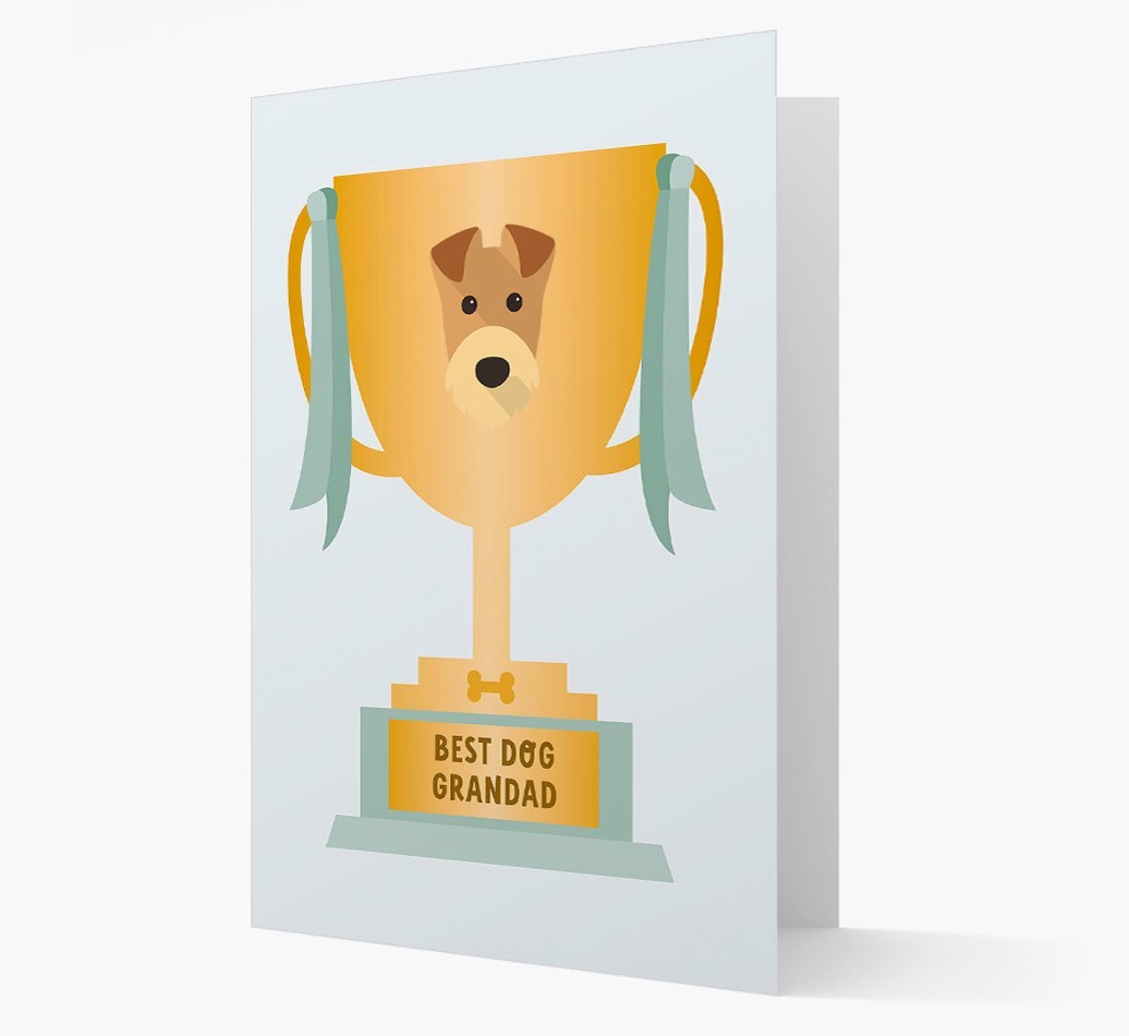 Best Grandad Trophy: Personalised {breedFullName} Card