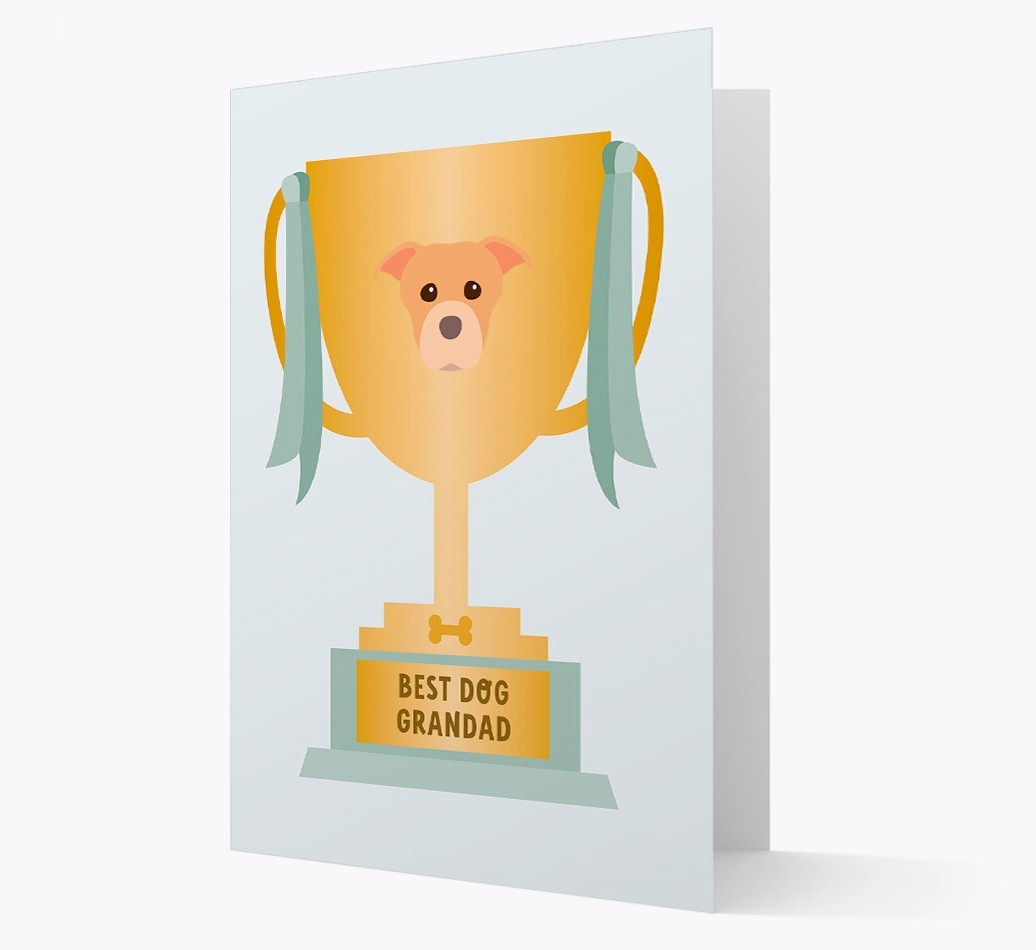 Best Grandad Trophy: Personalised {breedFullName} Card
