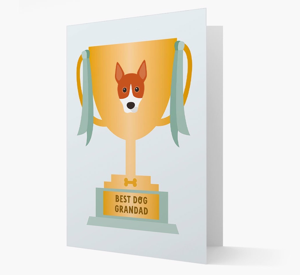 Best Grandad Trophy: Personalised {breedFullName} Card