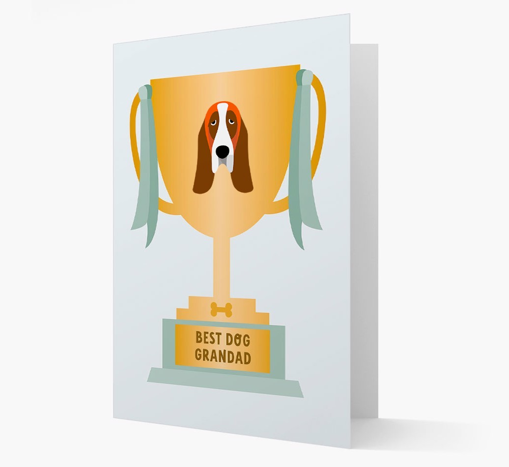 Best Grandad Trophy: Personalised {breedFullName} Card