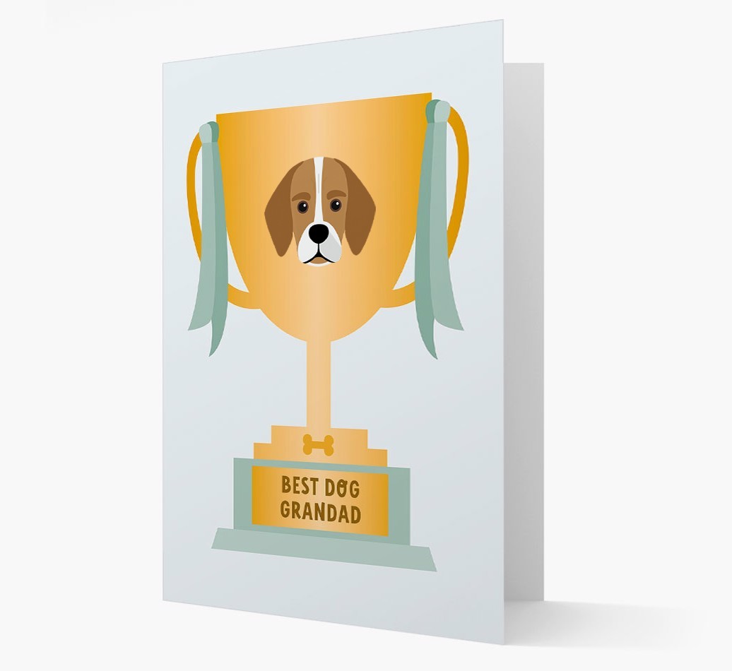 Best Grandad Trophy: Personalised {breedFullName} Card