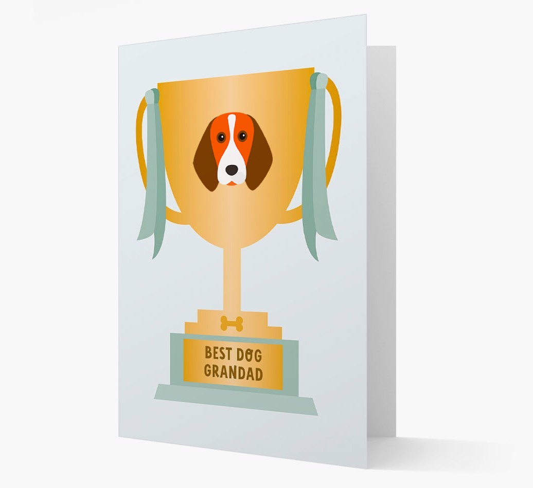 Best Grandad Trophy: Personalised {breedFullName} Card