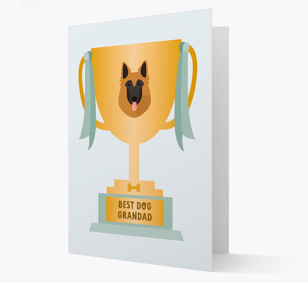 Best Grandad Trophy: Personalised {breedFullName} Card