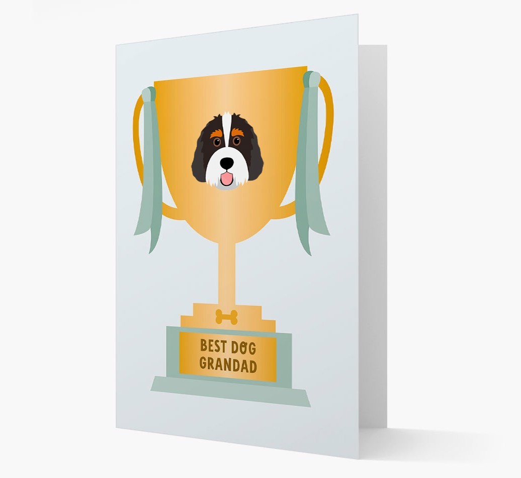 Best Grandad Trophy: Personalised {breedFullName} Card
