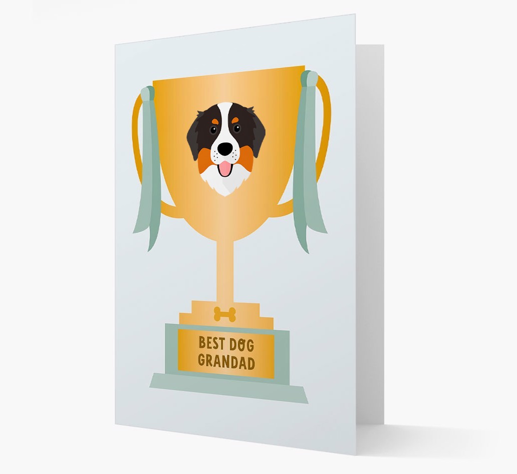 Best Grandad Trophy: Personalised {breedFullName} Card