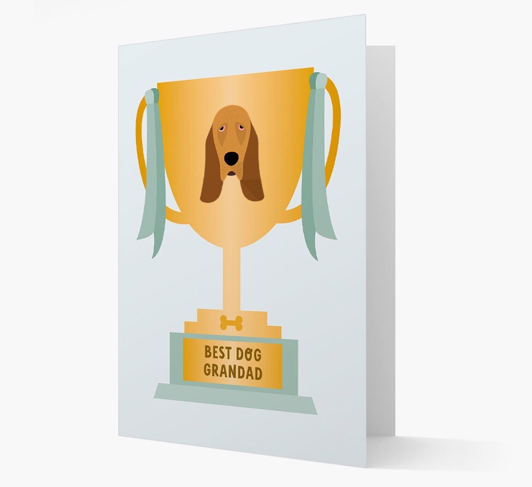Best Grandad Trophy: Personalised {breedFullName} Card