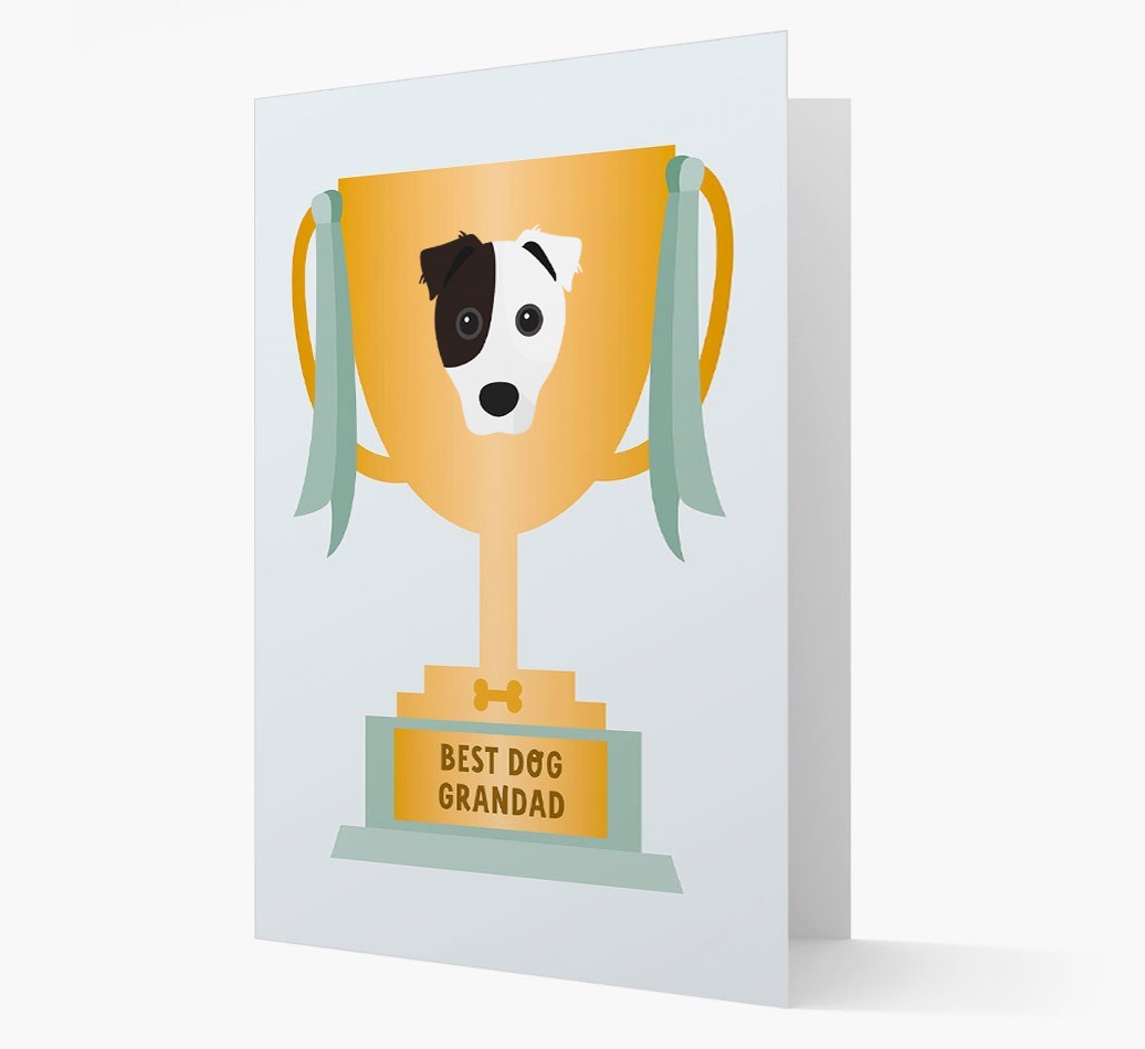 Best Grandad Trophy: Personalised {breedFullName} Card