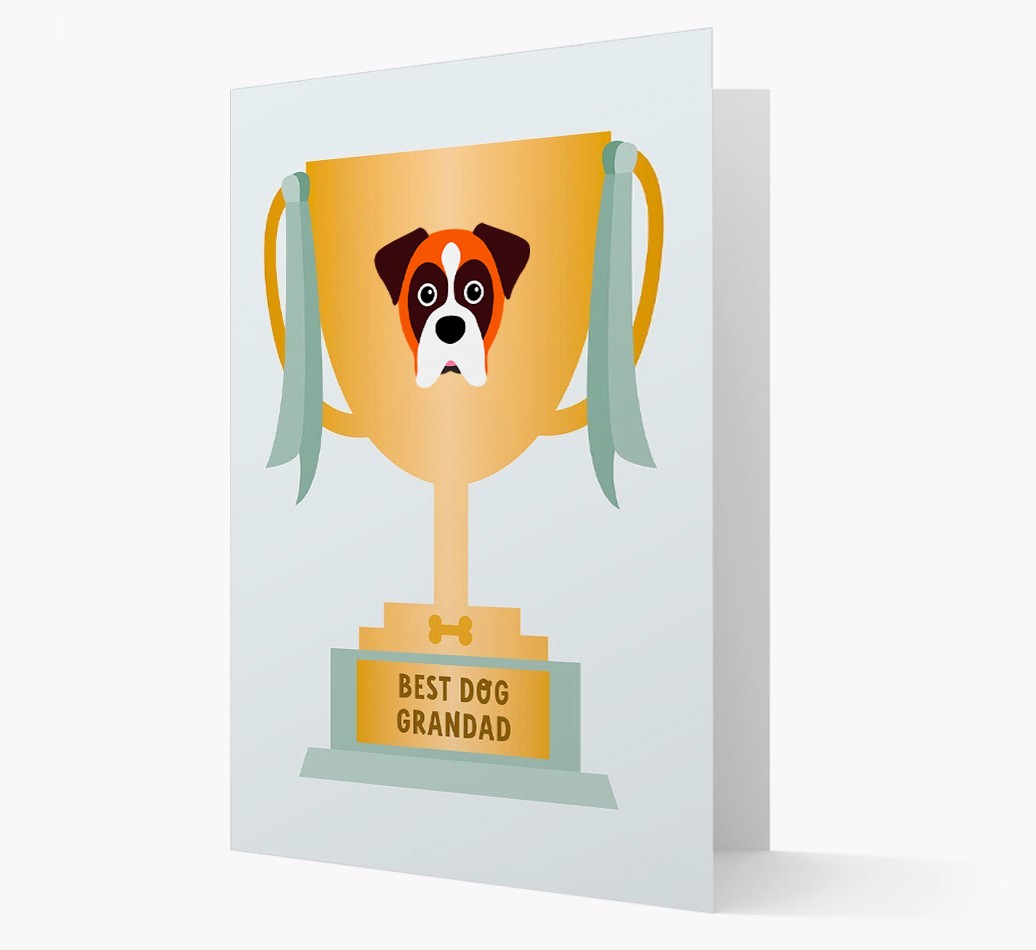 Best Grandad Trophy: Personalised {breedFullName} Card