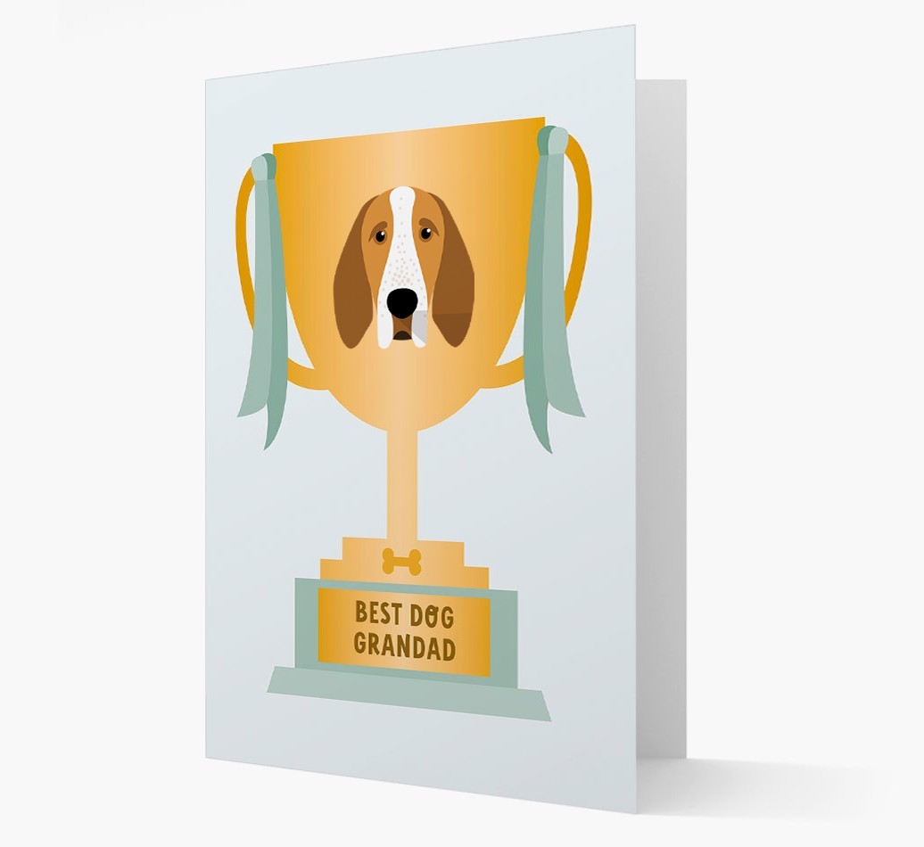 Best Grandad Trophy: Personalised {breedFullName} Card