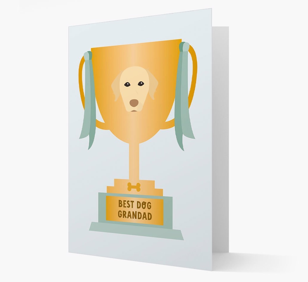 Best Grandad Trophy: Personalised {breedFullName} Card