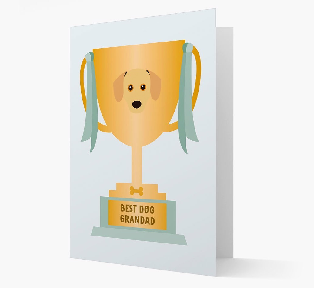 Best Grandad Trophy: Personalised {breedFullName} Card