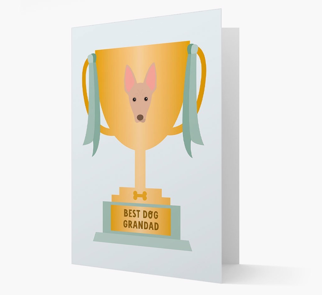 Best Grandad Trophy: Personalised {breedFullName} Card