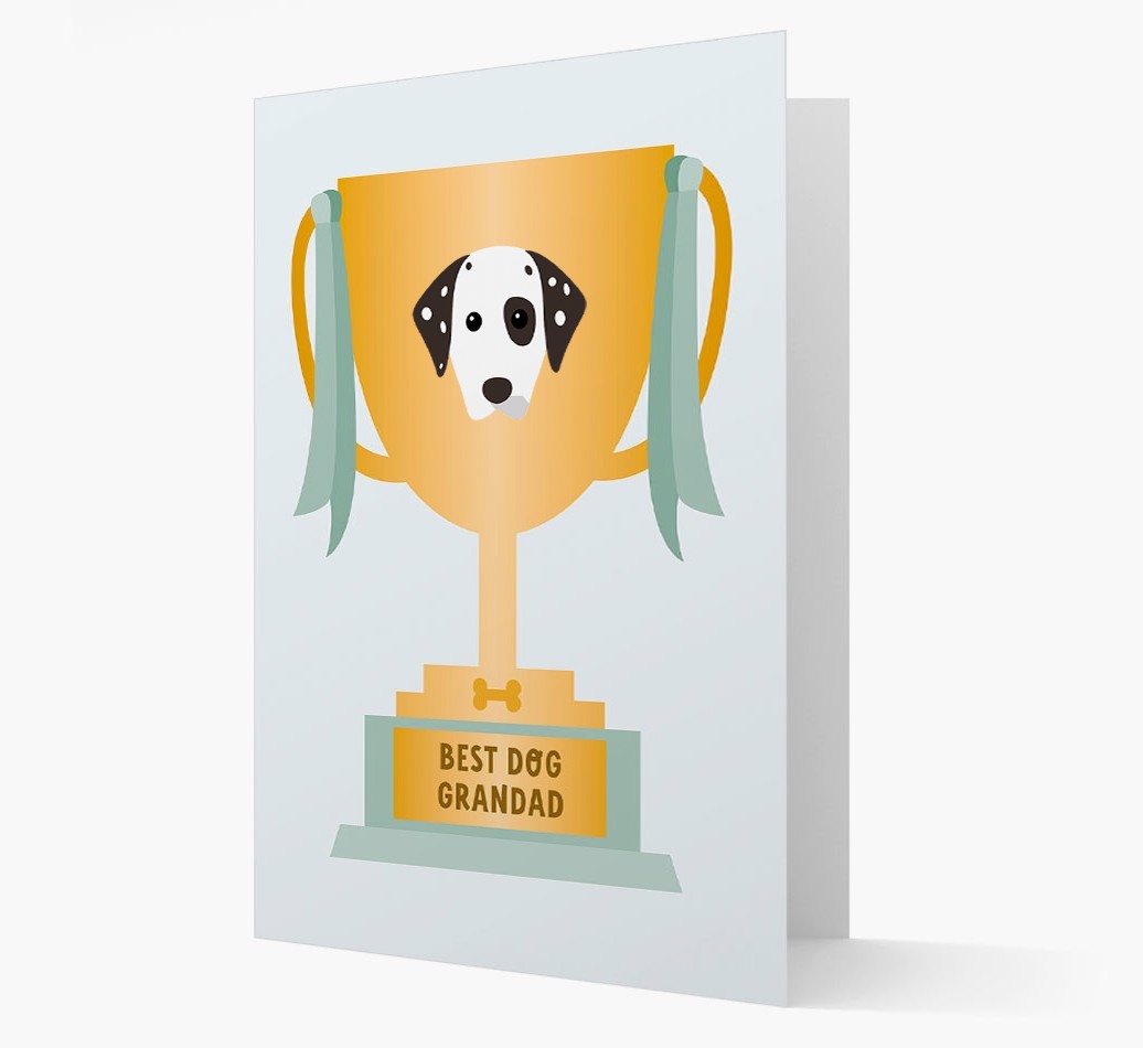 Best Grandad Trophy: Personalised {breedFullName} Card