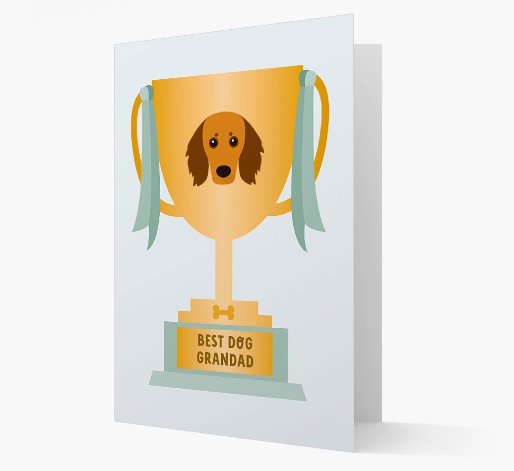 Best Grandad Trophy: Personalised {breedFullName} Card